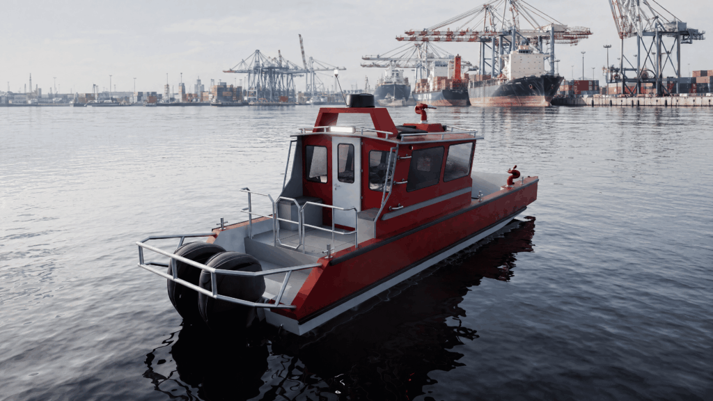 rapid response fire boat aluminum hull
