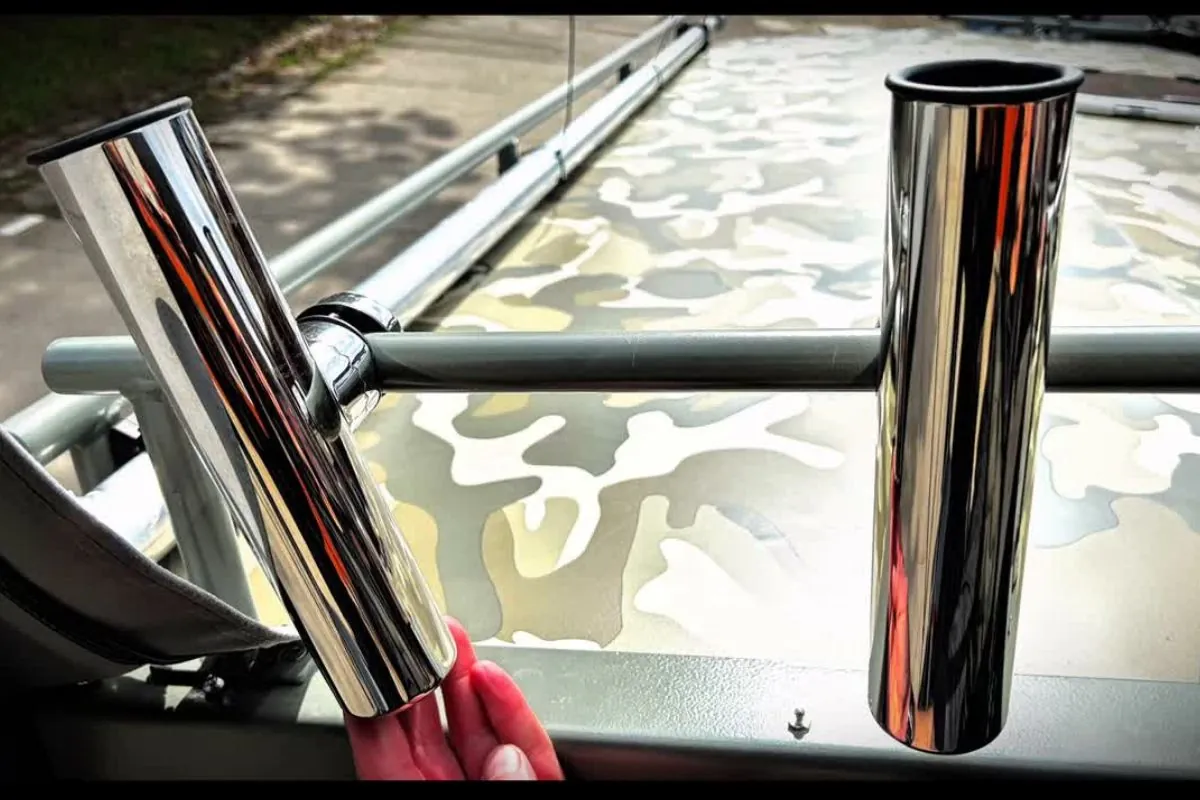 2x Trolling rod holders (stainless steel)
