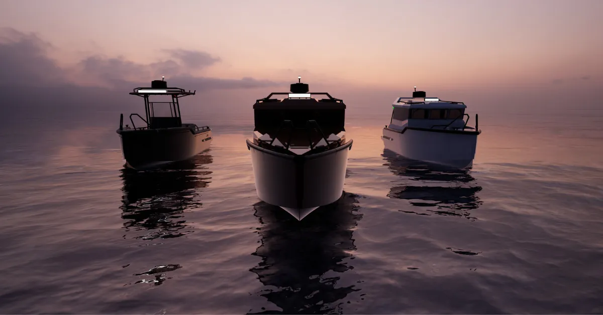 APEX 620 Aluminum Cabin Boat slide