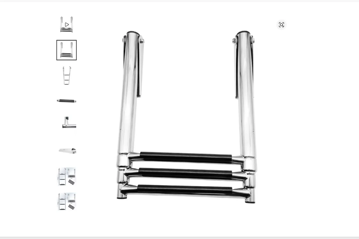 Retractable bathing ladder