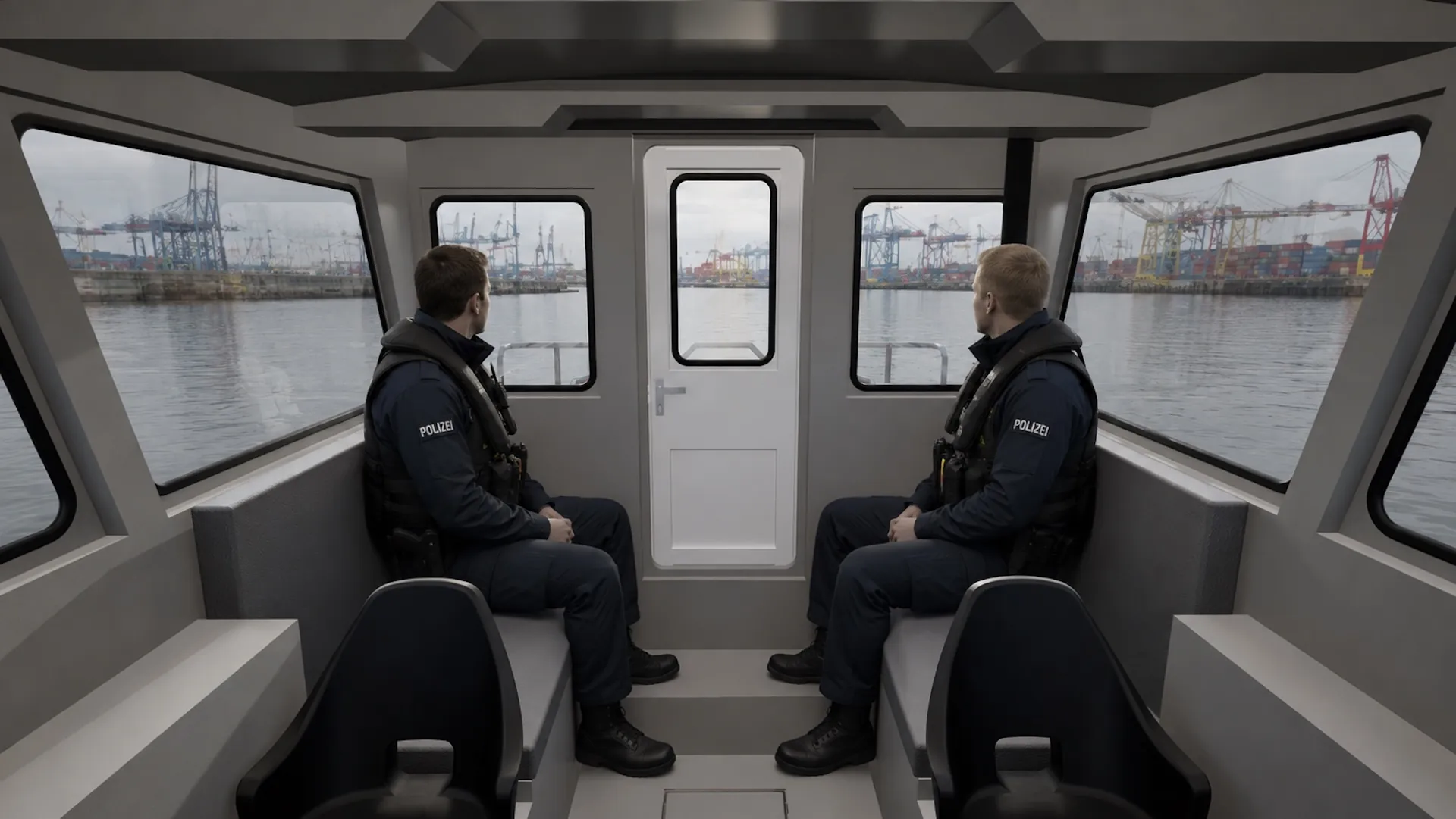 Professionelle Polizeipatrouillenboote aus Aluminium – Defender 9 slide