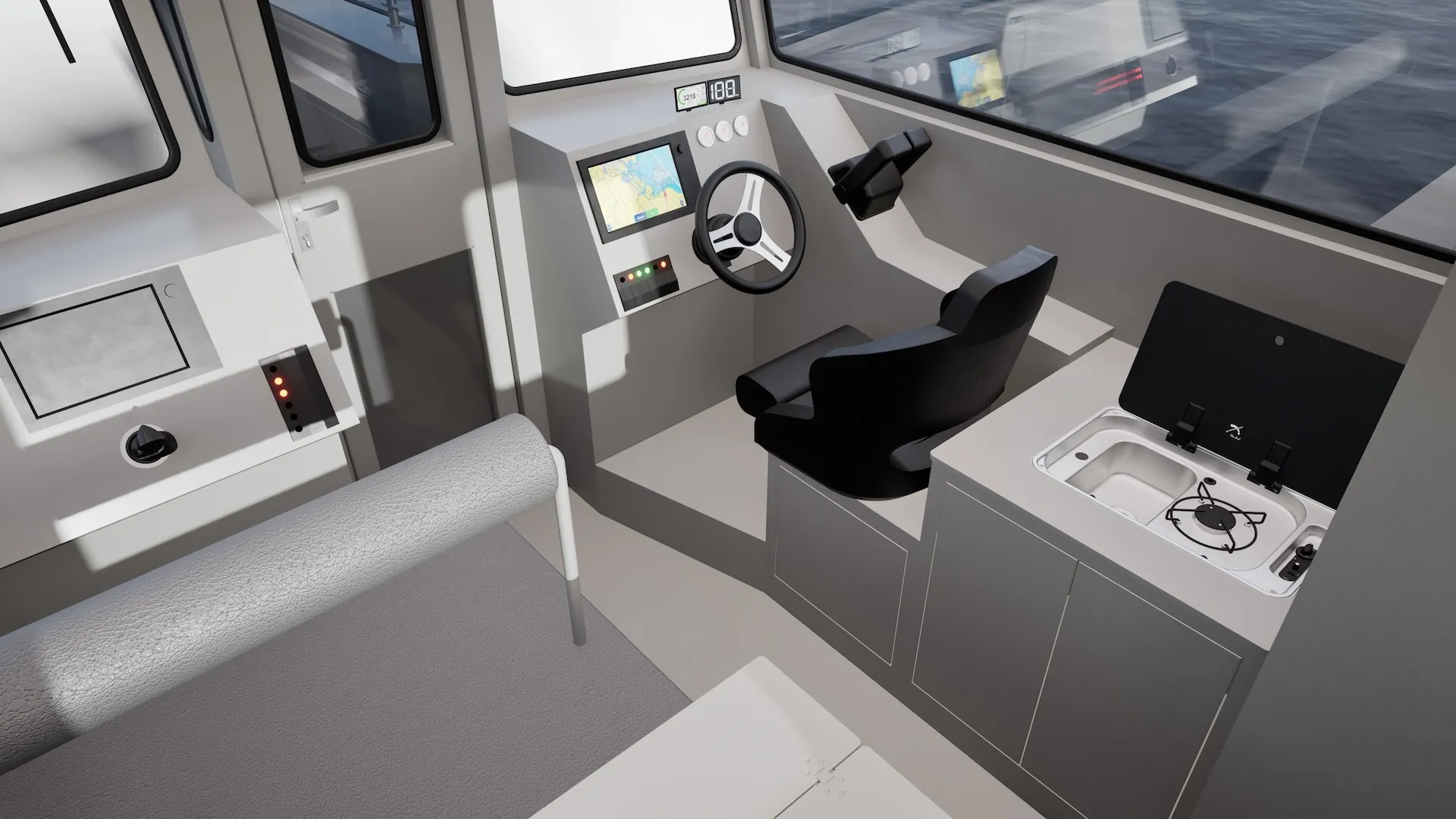 Professionelle Polizeipatrouillenboote aus Aluminium – Defender 9 slide